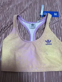 adidas スポーツブラ カップなし、Sサイズ ピンク・イエロー