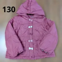 エニィファム　ピンクリボン付き中綿コート