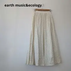 earth music&ecology ドットロングフレアスカート F