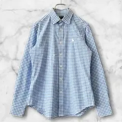 babi様専用　ラルフローレン 水色ギンガム ポニー刺繍 シャツ M相当 春