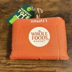ハワイ限定＊WHOLE FOODS ホールフーズ エコバッグ オレンジ