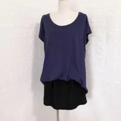 blanc basque ドッキングデザイン ワンピース　Fのサムネイル