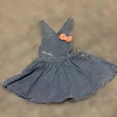futafuta Hello Kitty デニム ジャンパースカート 95cm