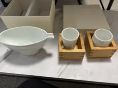 白い陶器 日本酒 晩酌セット