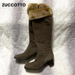 sA94 ZUCCOTTOズコット/ボア付きブーツ/スウェードロングブーツ