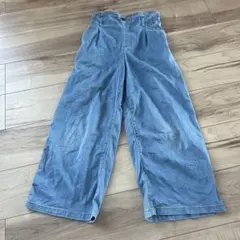 ライトブルーデニム ワイドパンツ 150cm