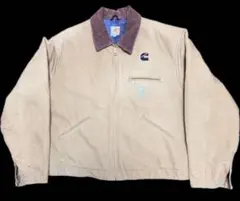 【美品・企業ロゴ】Carharttデトロイトジャケット ベージュ XXL