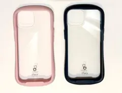 中古品　iPhone 15 iFace reflection ネイビー　ピンク