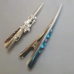 花モチーフ ヘアクリップ