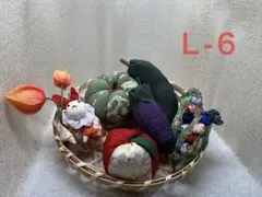 ちりめん細工 うさぎと鬼灯　夏野菜セット Ｌ-６のサムネイル