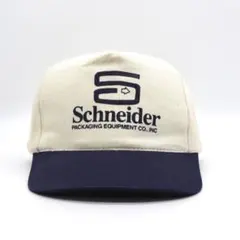 90s 美品 ビンテージ トラッカー キャップ 企業 プリント 2トーン 紺