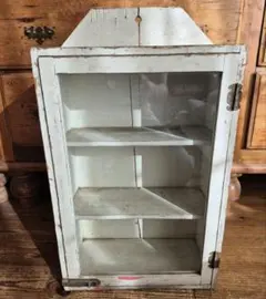 新古品】シャビーシックな木製キャビネット ガラス扉 ホワイト - メルカリ