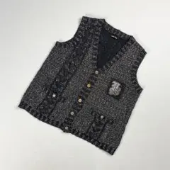 バレンザポースポーツ ニットベスト ブラック サイズ44*FD193