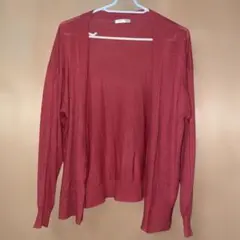 CINEMA CLUB くすみレッド カーディガン Mサイズ