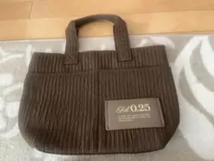 ブラウン プリーツトートバッグ 中型