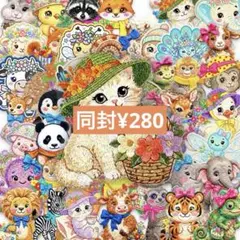 T363 ／コラージュ素材/海外/ステッカー/フレークシール/PET 透明