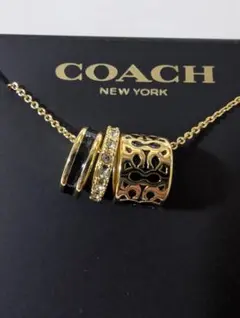 COACH コーチ　ゴールド リングチャーム ネックレス