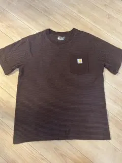 美品　完売品　カーハートCarhartt ストライプ Tシャツ ブラウン