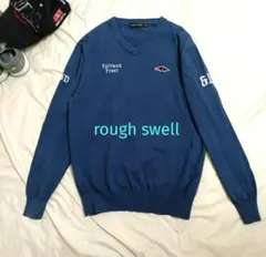 【美品】rough＆swell ゴルフウェア　春ニット　トレーナー刺繍　ワッペン