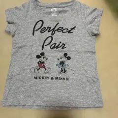 UNIQLO ミッキー・ミニー Tシャツ 100cm グレー