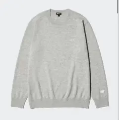新品未使用　UNIQLOカウズラムクルーネックセーター M