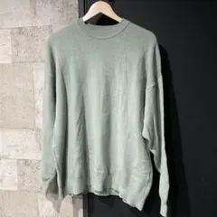 GU スウェットライククルーネックセーター L