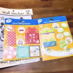 【未使用】ディズニーリゾート フード リトルグリーンメン メモ帳＆ふせん セット