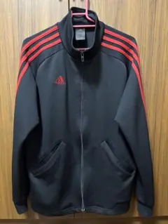adidas ブラック/レッド ジャージ