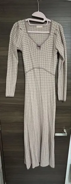 RESEXXY バイカラーツイードニットワンピース