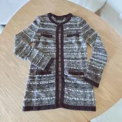 UNTITLED アンタイトル ツイード 長袖 カーディガン ブラック