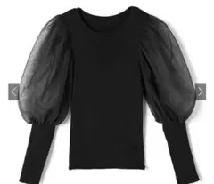 GRL 袖チュール切替えトップス