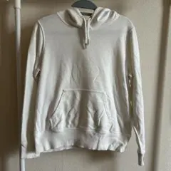 GU ホワイト フード付きパーカー Mサイズ