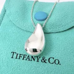 極美品 ティファニー ティアドロップ ラージ ネックレス シルバー925
