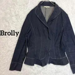 ブラリィ/デニム　ペプラムジャケット　ウエストシェイプ　ステッチデザイン