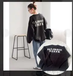 【美品】ジャーナルスタンダードレリューム　ロゴジャカードニットプルオーバー黒レア