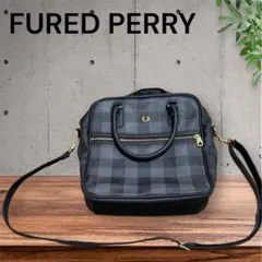 フレッドペリー 月桂樹ロゴ 2way チェック柄 トートバッグ 男女兼用