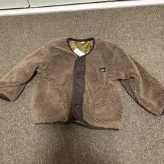 ブラウン フリースジャケット ボタン付き　茶色　キッズ