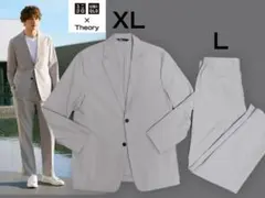 美品 ユニクロ　セオリー　感動ジャケット　セットアップ グレー XL/L