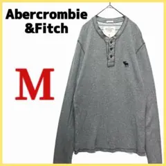【Abercrombie&Fitch】長袖 ヘンリーネック Tシャツ カジュアル