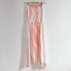 ワンピース　キャミソール　ビスチェ風　マーブル　ピンク　白　リゾート　海