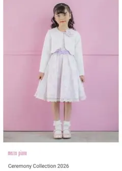 メゾピアノ 120 大人気 卒園 入学 ジャケット 刺繍ドレス シュシュ 3点