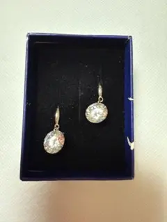 ピアス シルバー925 スワロフスキーガラス 大粒