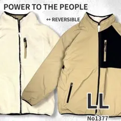 POWER TO THE PEOPLE リバーシブル ボアブルゾン LL 美品