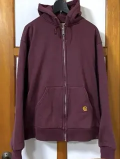 90s USA カーハート ジップパーカー サーマル ビンテージ XL ワイン