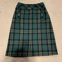 タータンチェック ひざ丈スカート