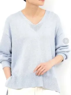 OPAQUE.CLIP ラメニット　ライトブルー　L