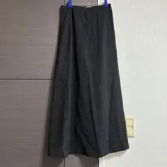 ブラック ロング フレアスカート