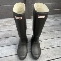 HUNTER チョコレート　長靴 バックル付き　22センチ