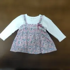 Sense of Wonderのワンピース、BeBeのトレーナーと半袖Tシャツ