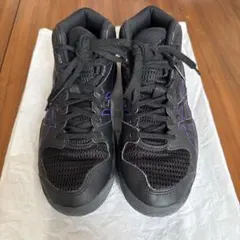 【美品】22.5cm ASICS アシックス　ダンクショット ブラック/パープル